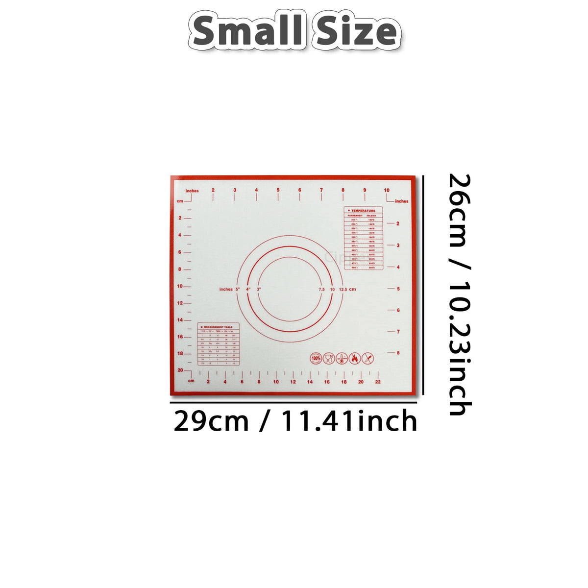 Silicone Pastry Mat Measurements 16x24inch Large Non Stick