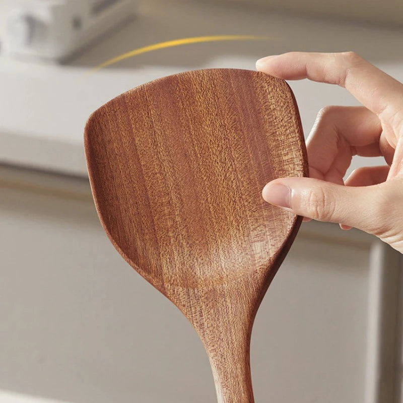 Cooker King Ebony Wood Cooking Crack Prevention Spatula