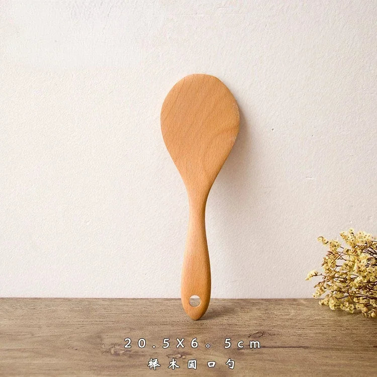 Types Wooden Rice Paddle Spoon High Quality Rice