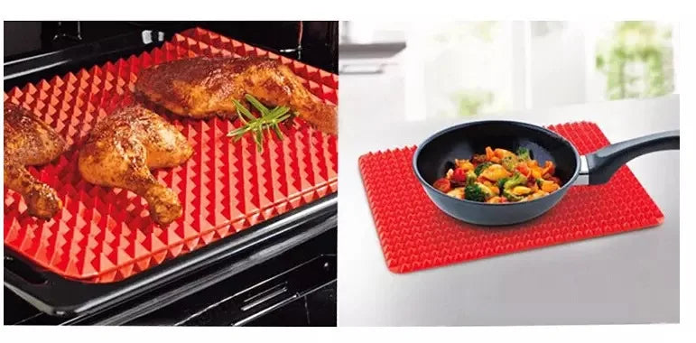 Silicone Bbq Pizza Mat Pyramid Microwave Oven Baking
