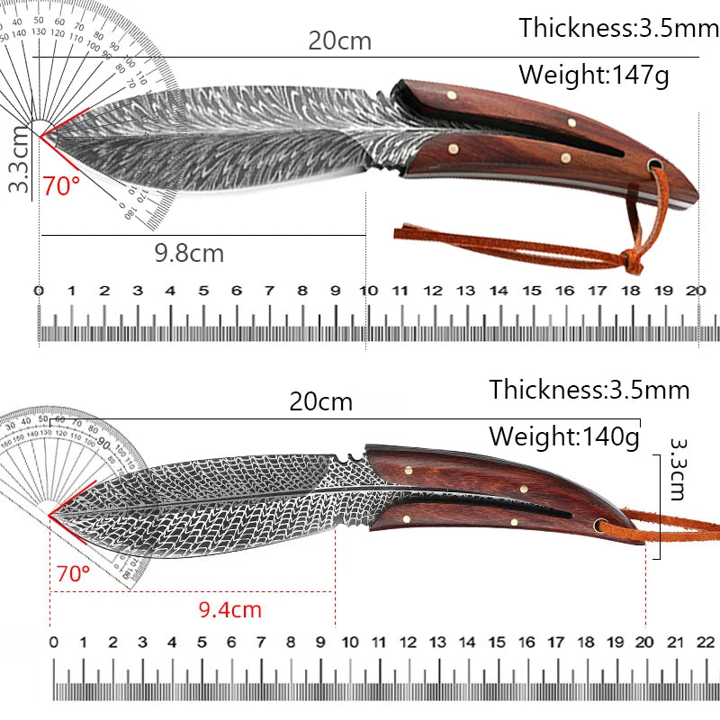 Stainless Steel Utility Knife Boning Knife Sheath Cleaver