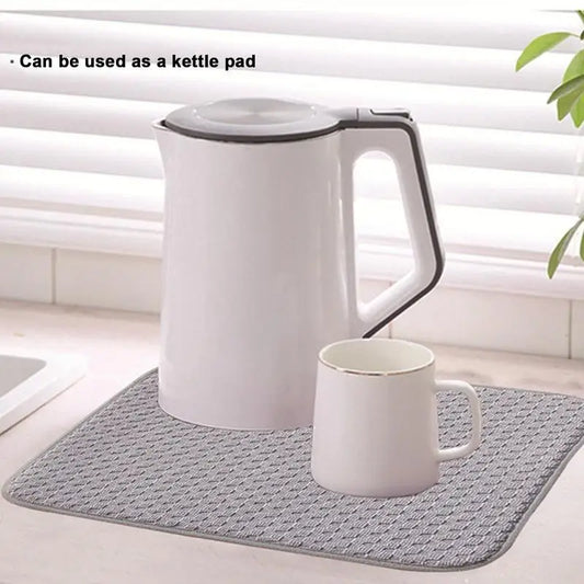 Dish Drying Pad Slip Resistant Dishwashing Mat Waterproof