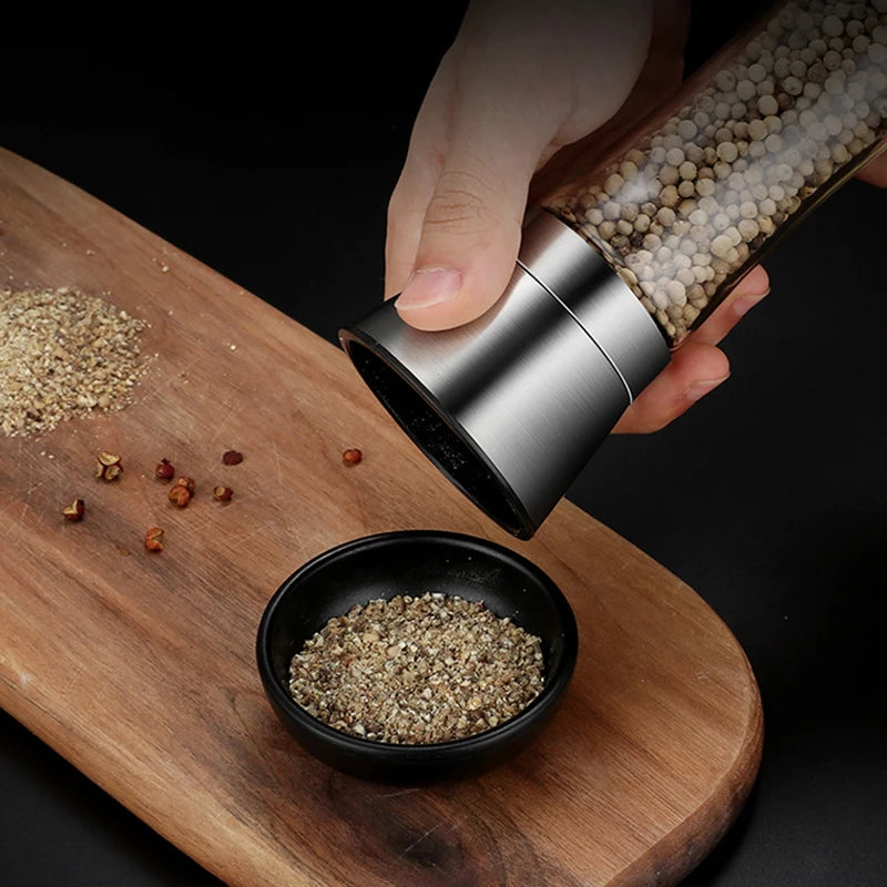 Stainless Steel Salt Pepper Grinders Bottle Spice Jar