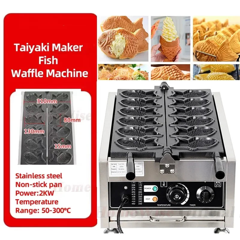 Homewise Taiyaki Maker Fish Waffle Machine Fish Cake