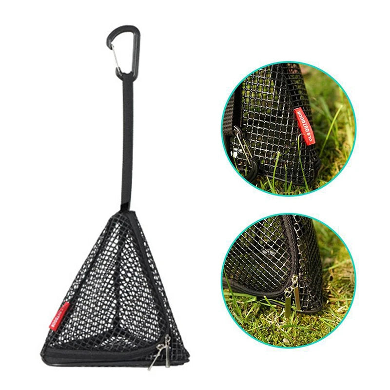 Outdoor Camping Hanging Net Foldable Storage Bag Cookware