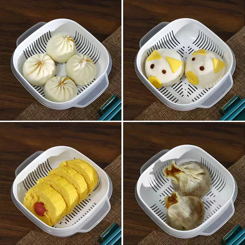 Food Storage Container Rice Fruit Preservation Box Microwave