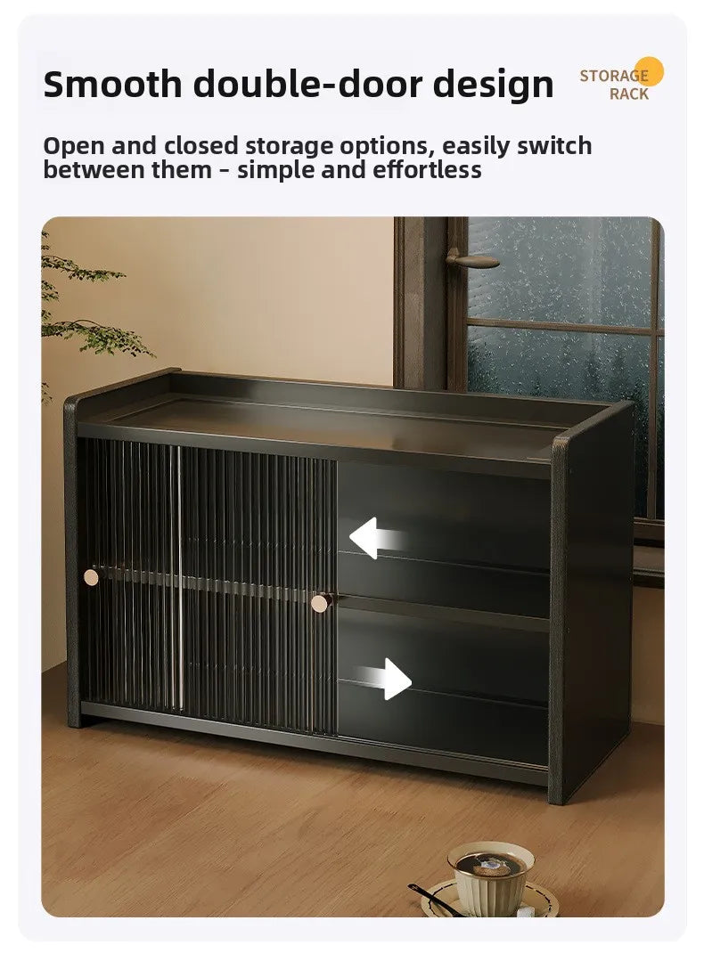 Desktop 2-Tier Countertop Storage Organizer Box Dustproof Fluted