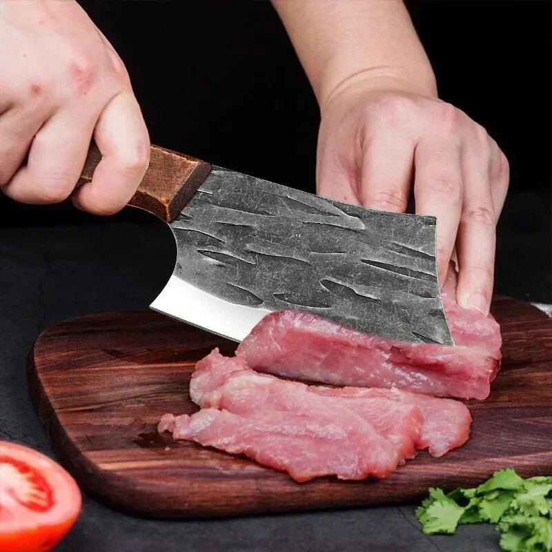 Handmade Forged Chinese Cleaver Knife Ultra Sharp Slicing