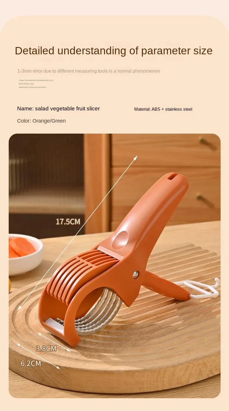 Stainless Steel Vegetable Fruit Slicer Multi Functional Salad