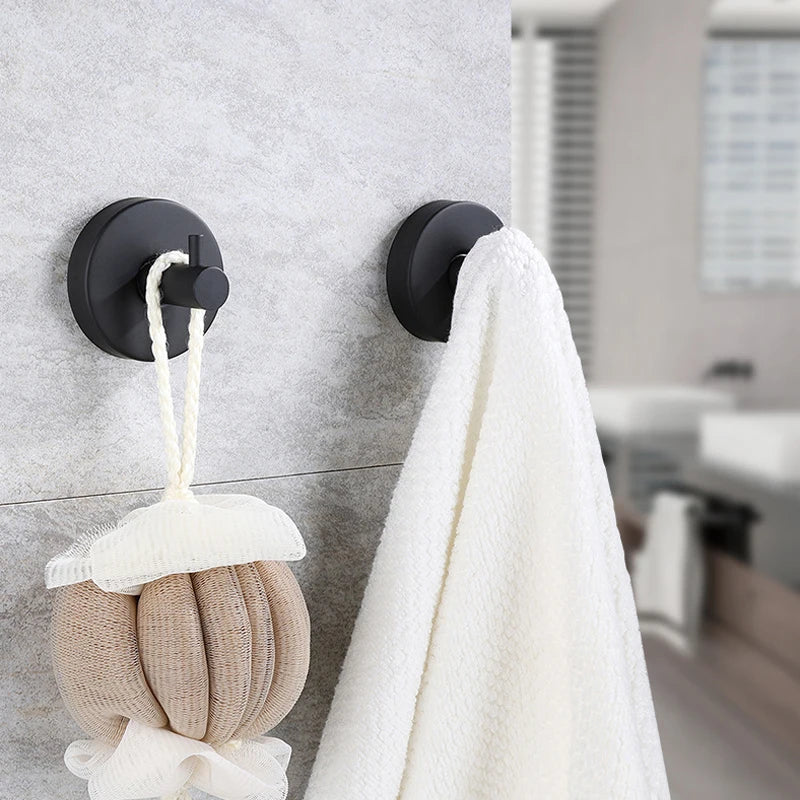 1/4pcs Suction Cup Hooks Waterproof Bathroom Robe Coat