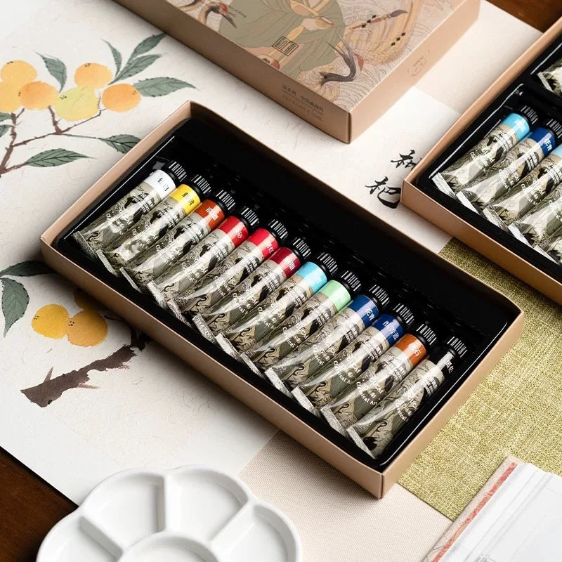 Brush Chinese Painting Pigments Beginners Chinese Painting Full