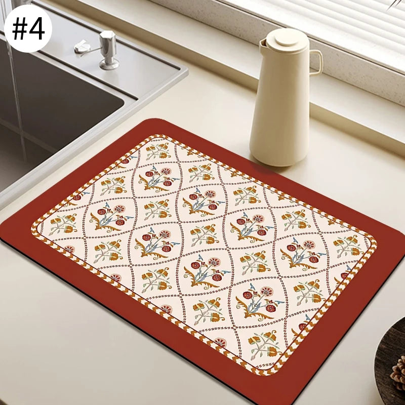 Dish Drying Mat Sink Splash Guard Super Absorbent