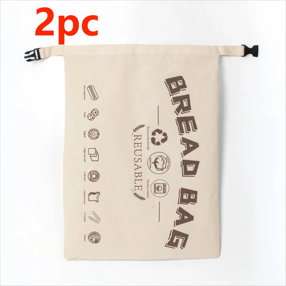 Food Grade Reusable Bread Bag Made Of Cotton