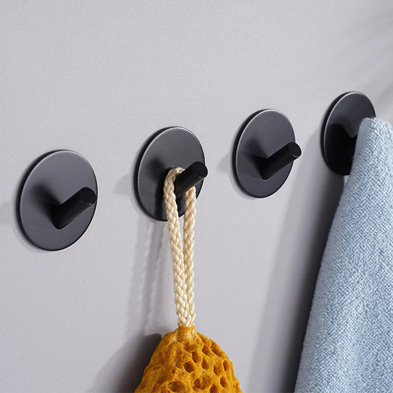 4pcs Waterproof Bathroom Robe Coat Towel Hanger Hooks