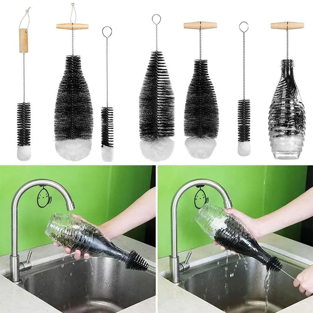Soda Stream Bottle Brush Beechwood Handle Glassware Jars