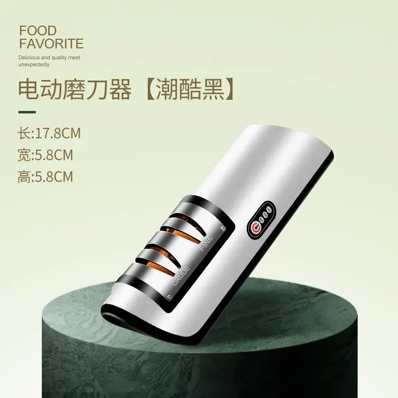Usb Electric Knife Sharpener Automatic Adjustable Rechargable