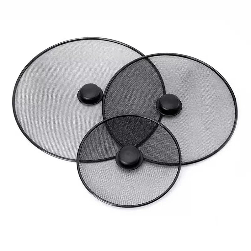 Black Splatter Screen Anti Grease Frying Pan Oil