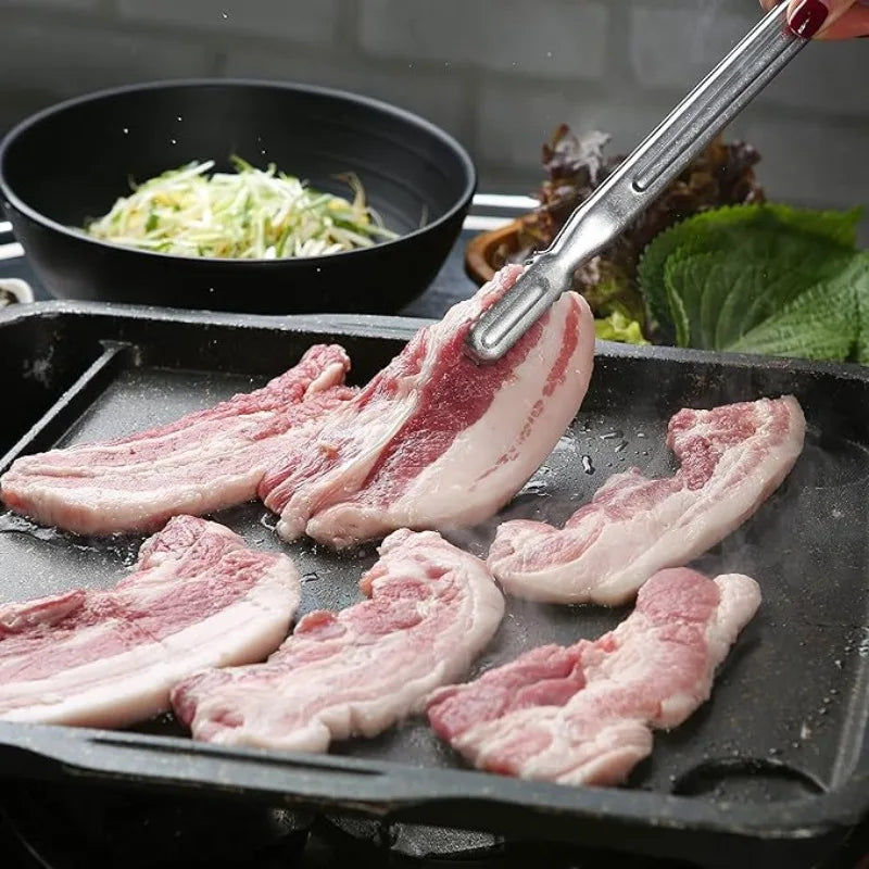 Barbecue Clip Stainless Steel Bbq Tongs Salad Food