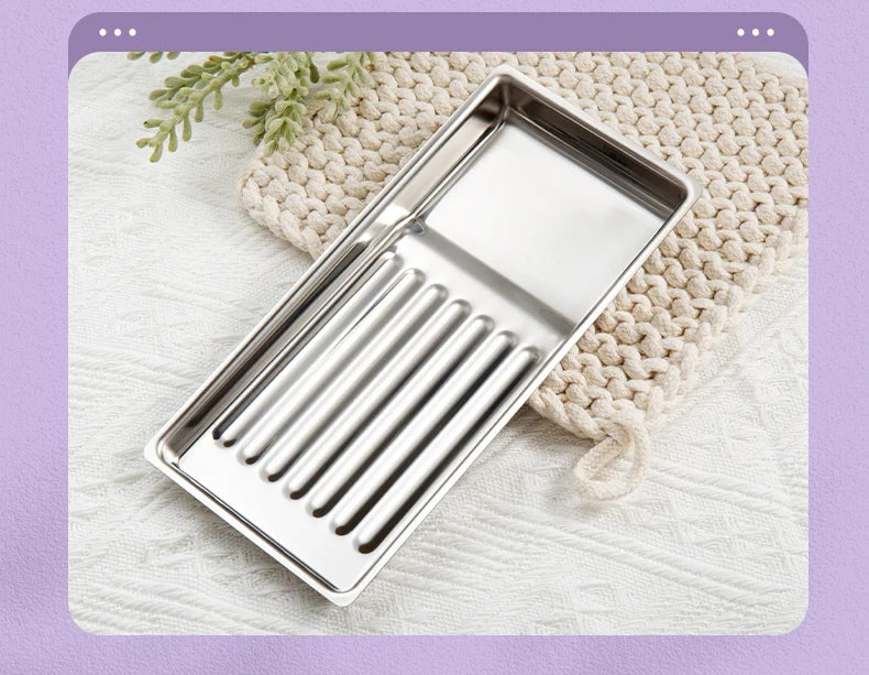 Stainless Steel Disinfection Dish Cosmetic Storage Tray Nail