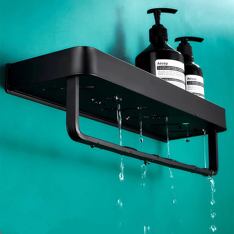 Bathroom Shelf Black Bathroom Shampoo Shower Storage Rack