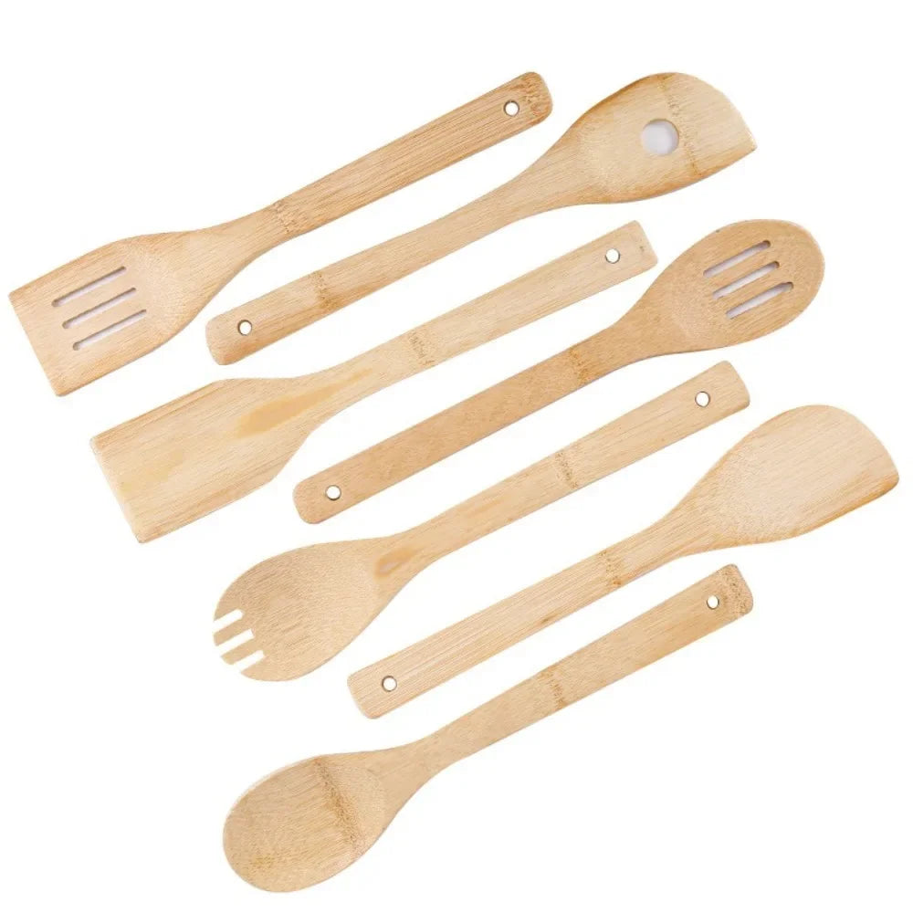 3pcs Safe Bamboo Cookware Ecofriendly Durable Cooking Utensils