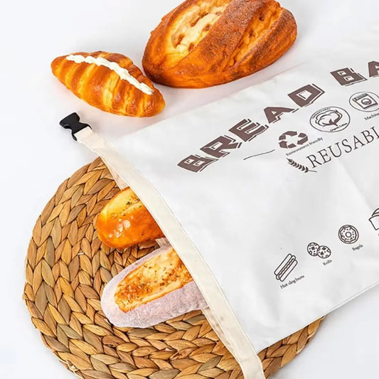 Food Grade Reusable Bread Bag Made Of Cotton