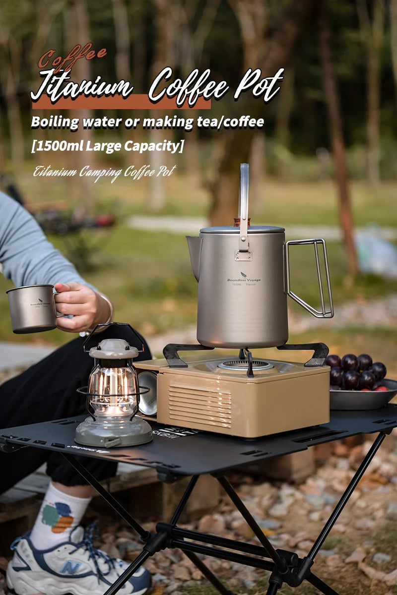 Boundless Voyage 5l Titanium Kettle Camping Coffee 500ml
