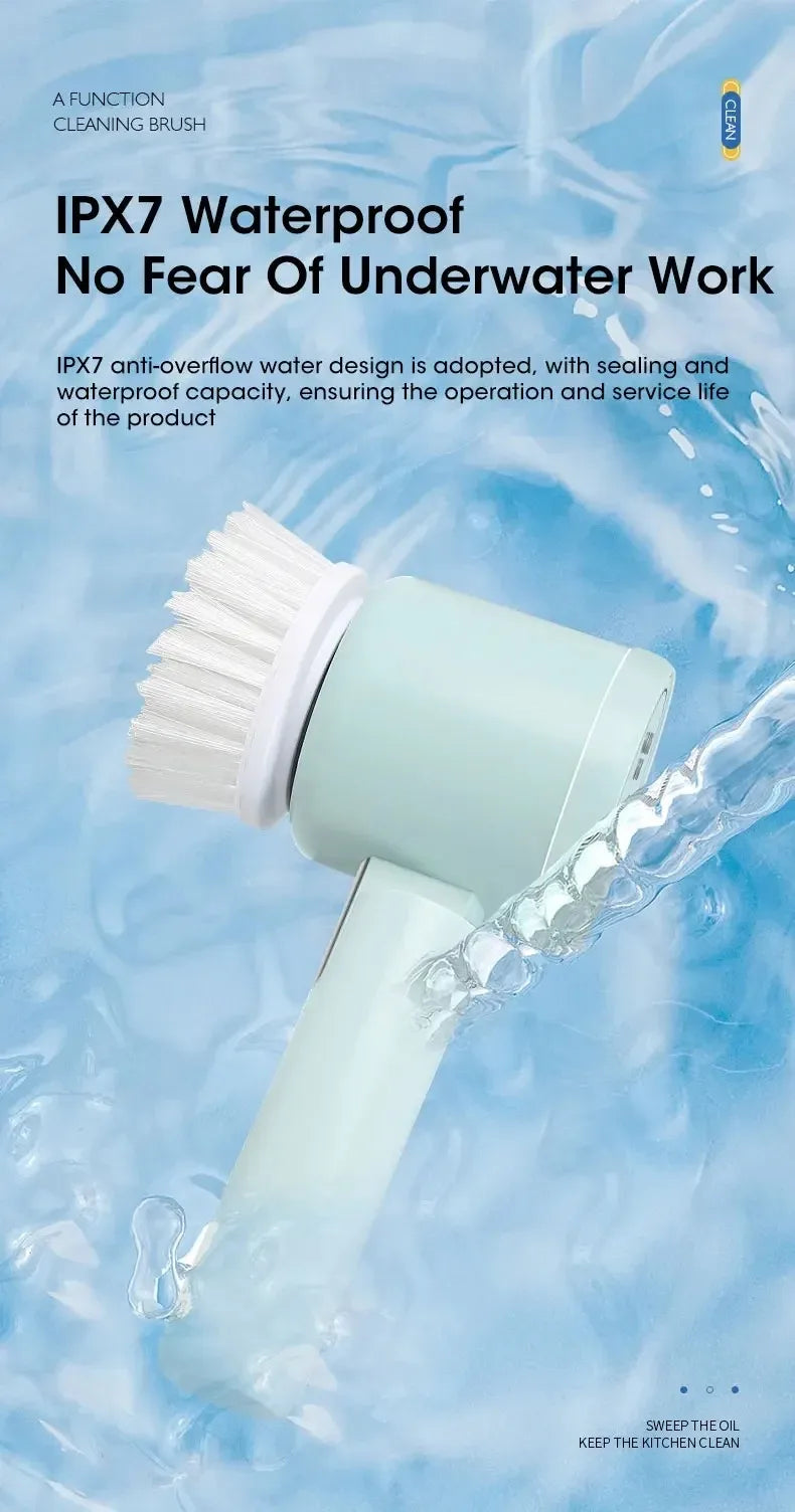 Electric Cleaning Brush Rotary Scrubber Bathroom Balcony Cleaning