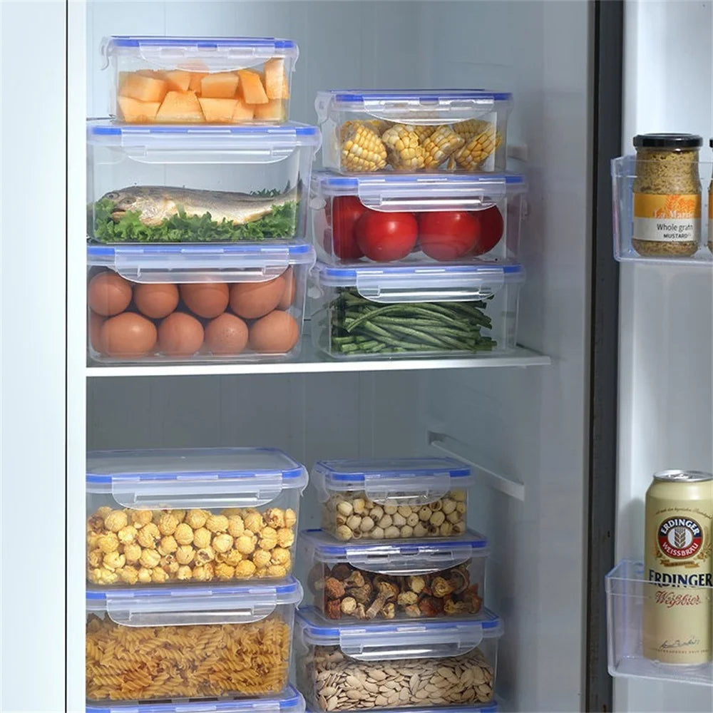 1/4pack Food Storage Containers Transparent Organization Boxes