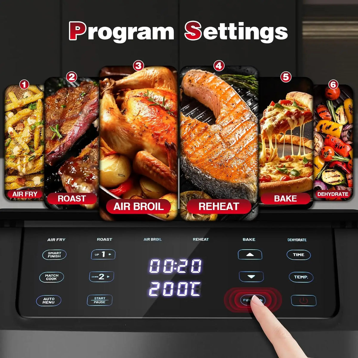 Topstrong 11l Dual Basket Air Fryer 2500w Presets