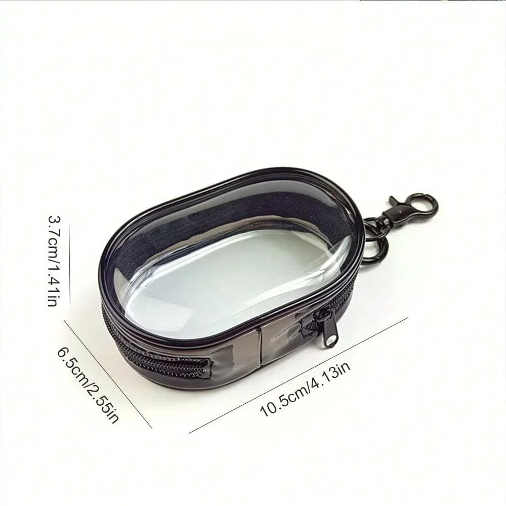 Mini Transparent Storage Bag Zipper Headphone Charger Case