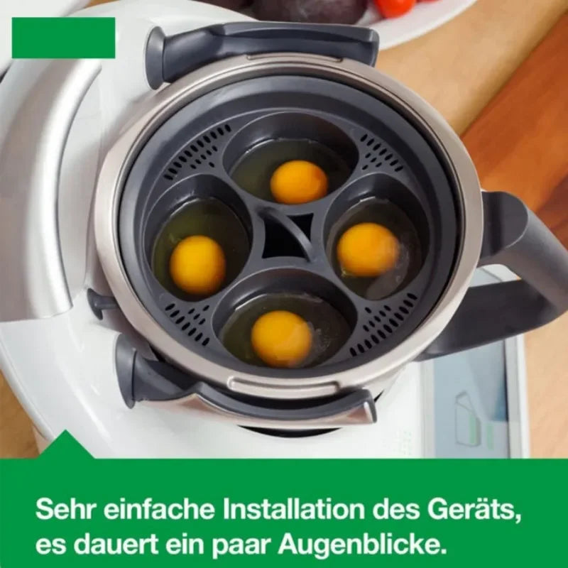 Four Compartment Egg Steamer Poached Egg Cooker Bowl