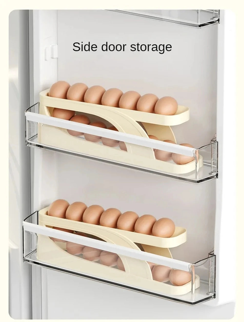 Automatic Rolling Double-Layer Egg Dispenser Egg Holder Dispenser