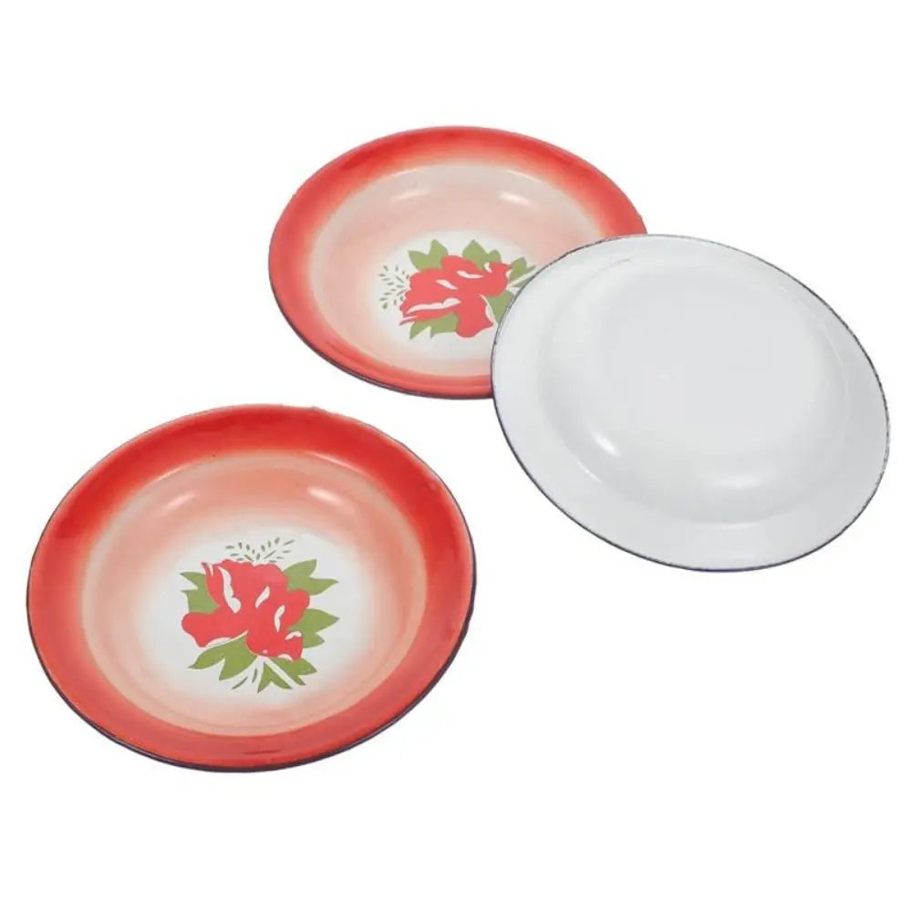 Iron Enamel Iron Enamel Dish Plate Old-Fashioned Nostalgic