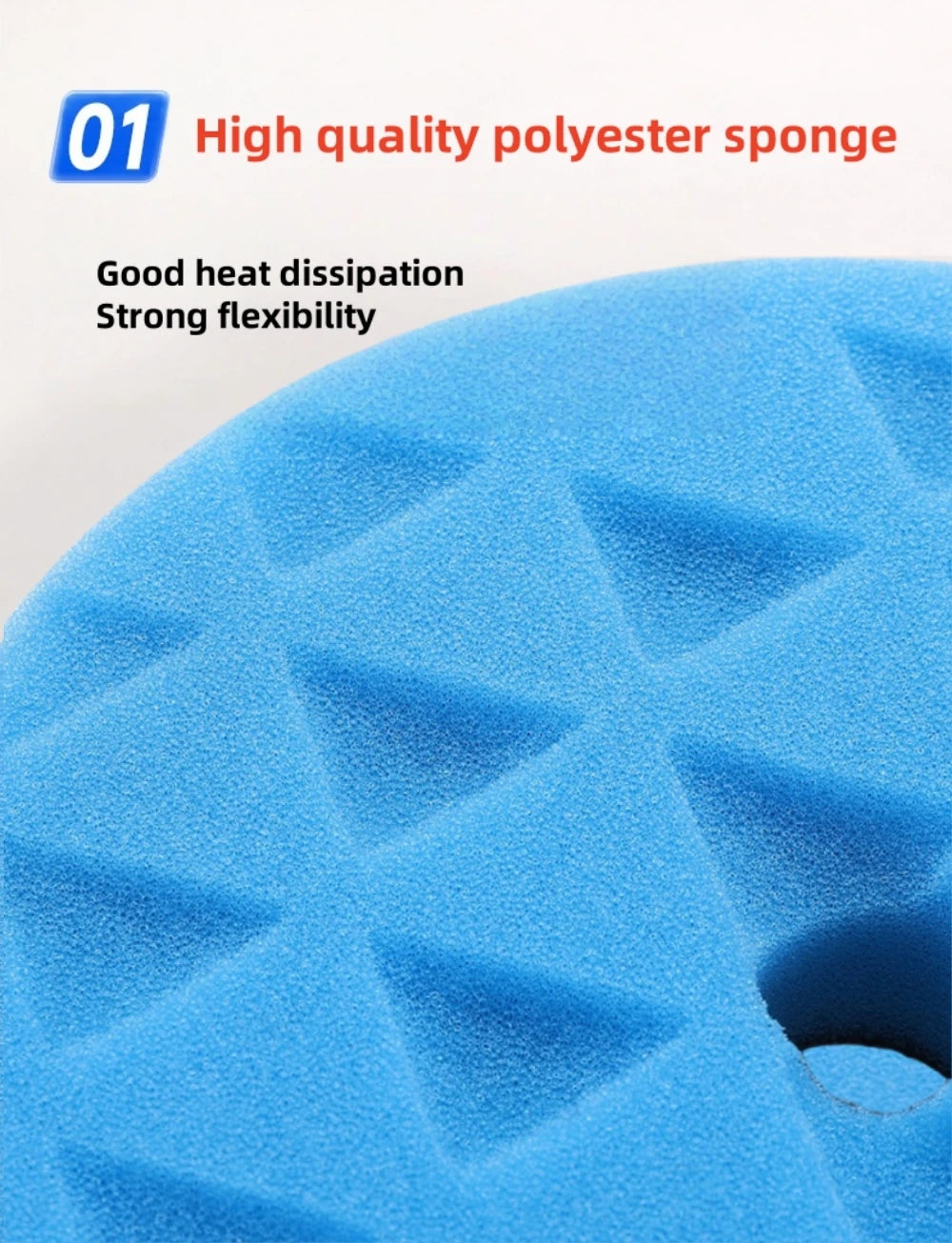 6/7 Inch Concave Triangle Car Polishing Sponge Pad