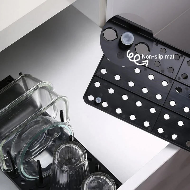 Organizer Dish Drying Rack Plates Shelf Removable Plastic
