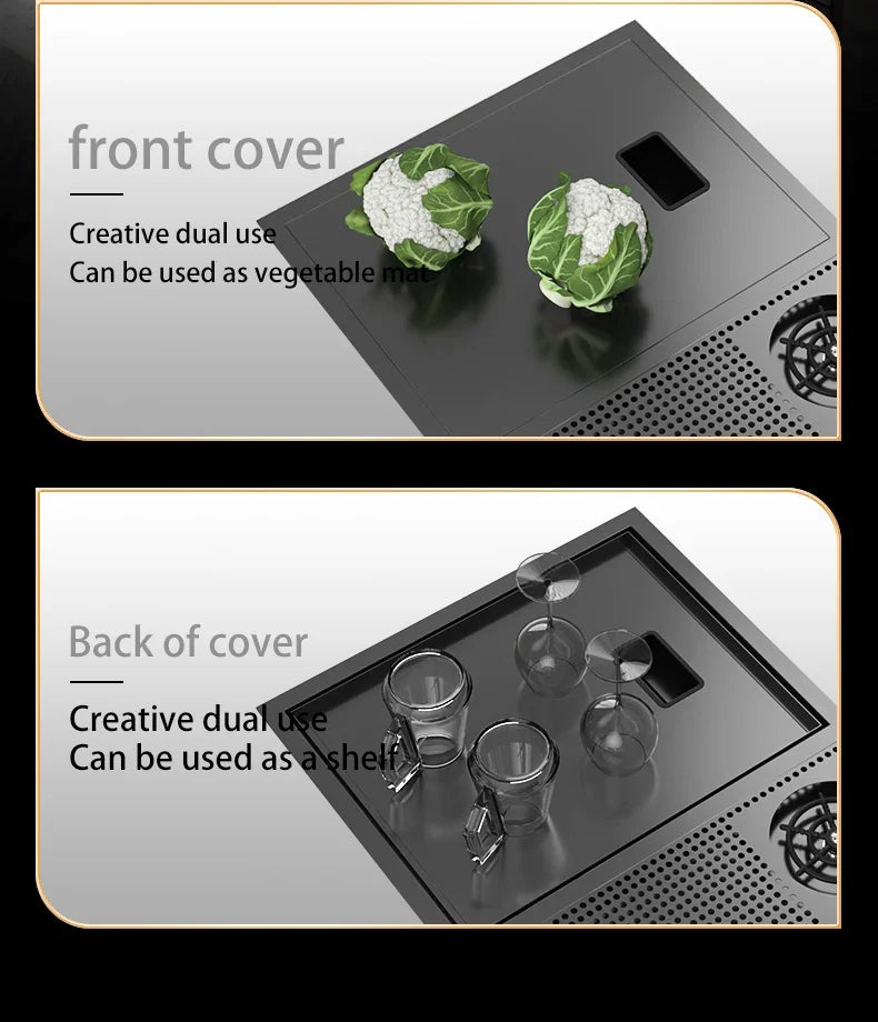 Hidden Cup Washer Nano 304 Stainless Steel Sink