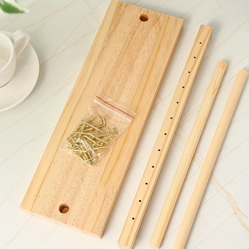 12/18 Hook Jewelry Organizer Display Stand Wood Necklace