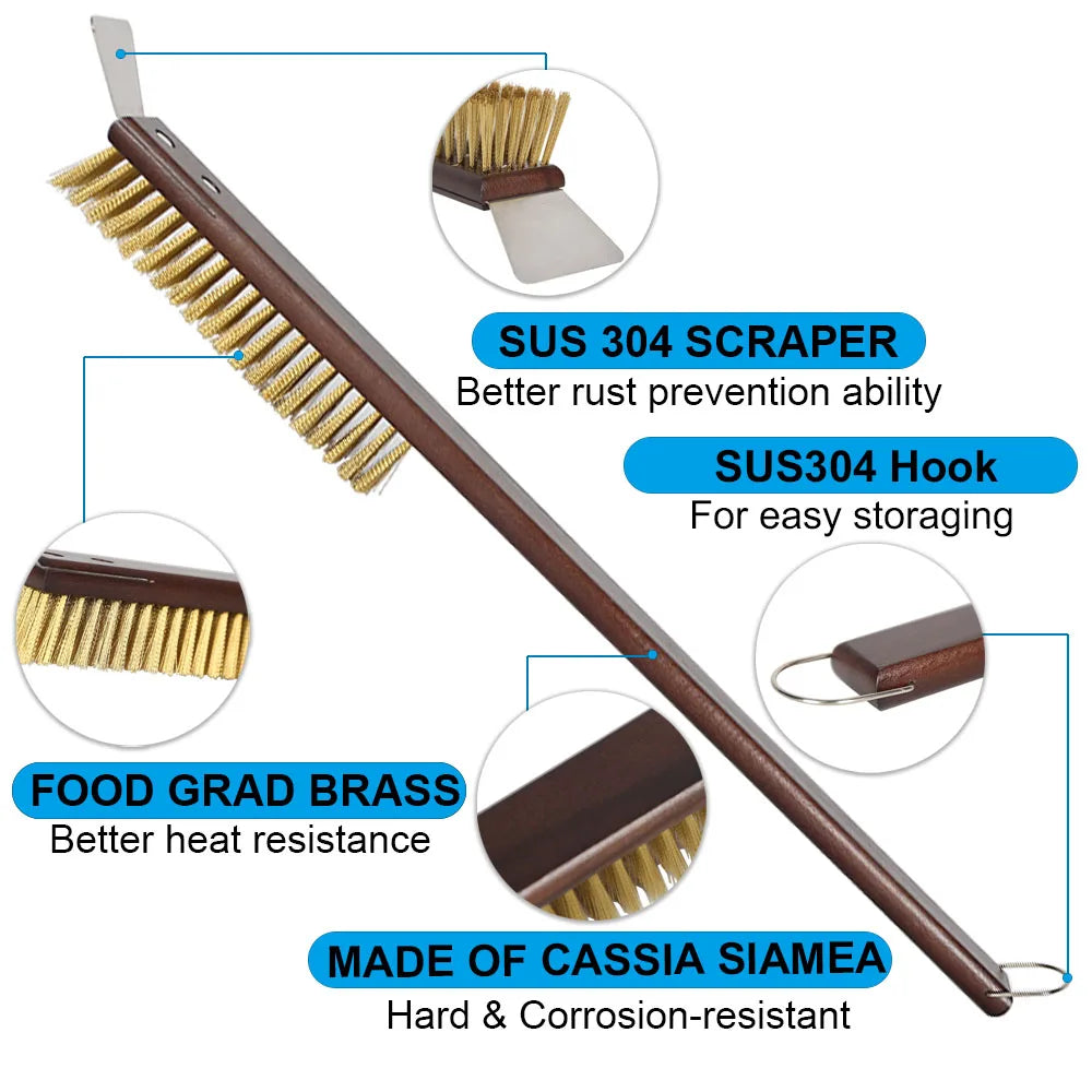 Onilini 20 Inch Pizza Oven Brush Scraper Grill