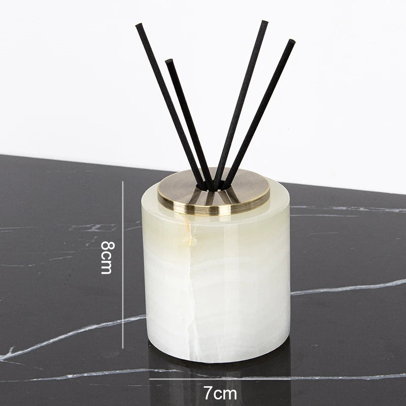 White Onyx Natural Marble Bathroom Luxury Soap Dispenser