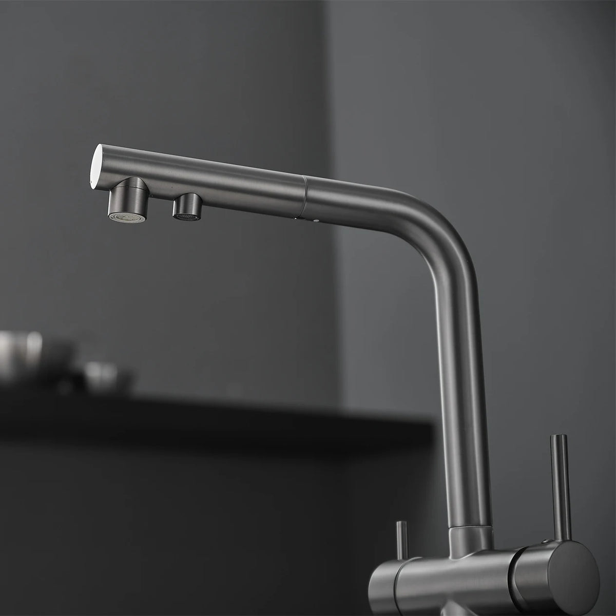 Brushed Gold Pull Out Filter Mixer Faucets Quality