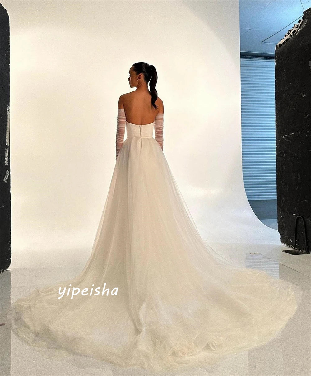 Customized Elegant Prom Available Strapless Ball Gown Party