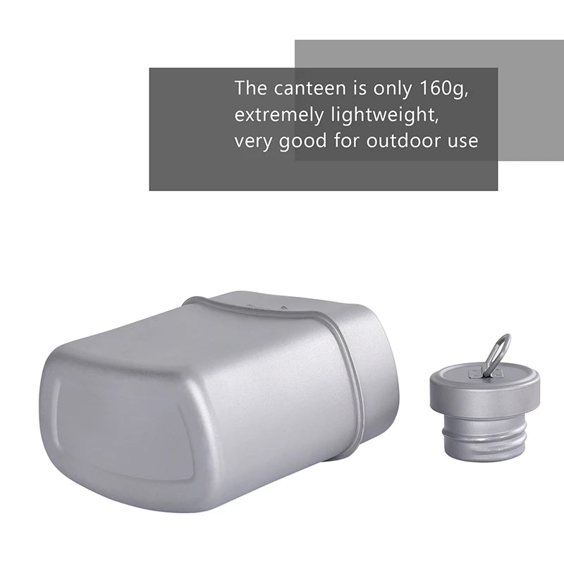 Boundless Voyage Cooking Titanium Military Canteen Bottle Outdoor