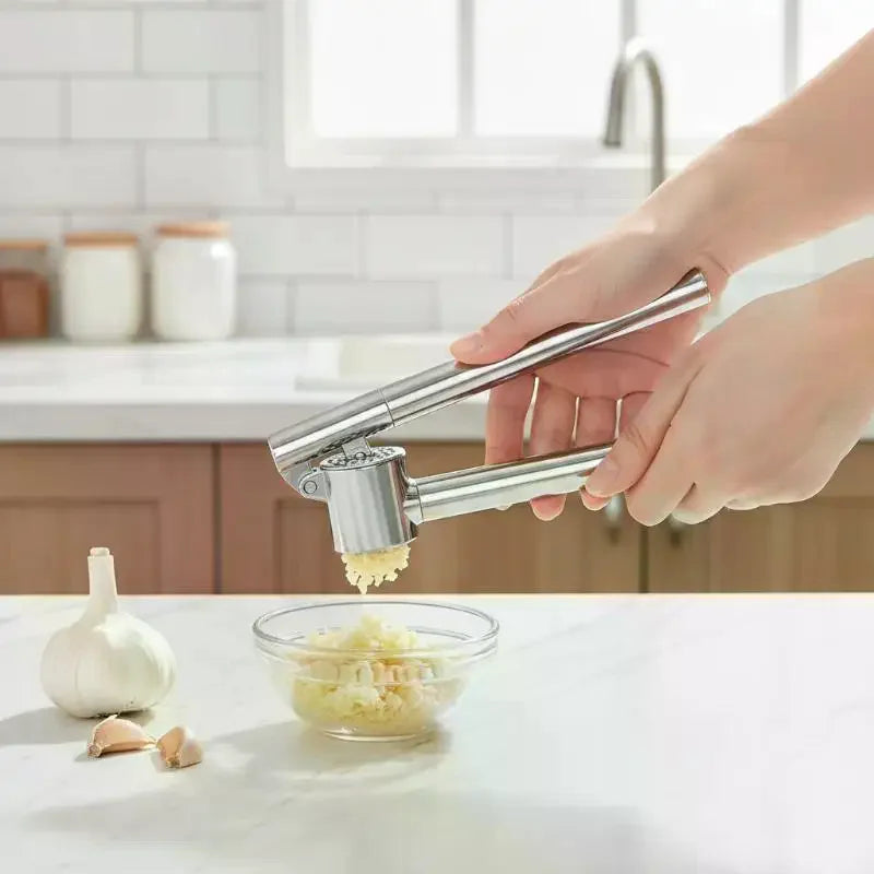 Garlic Press Mincer Squeezer Ergonomic Handle Multi Use