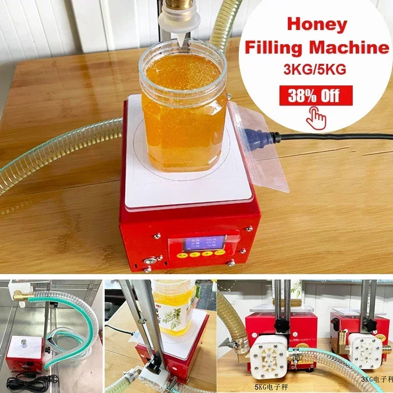 5kg Smart Honey Filling Machine Commercial Gear Pump