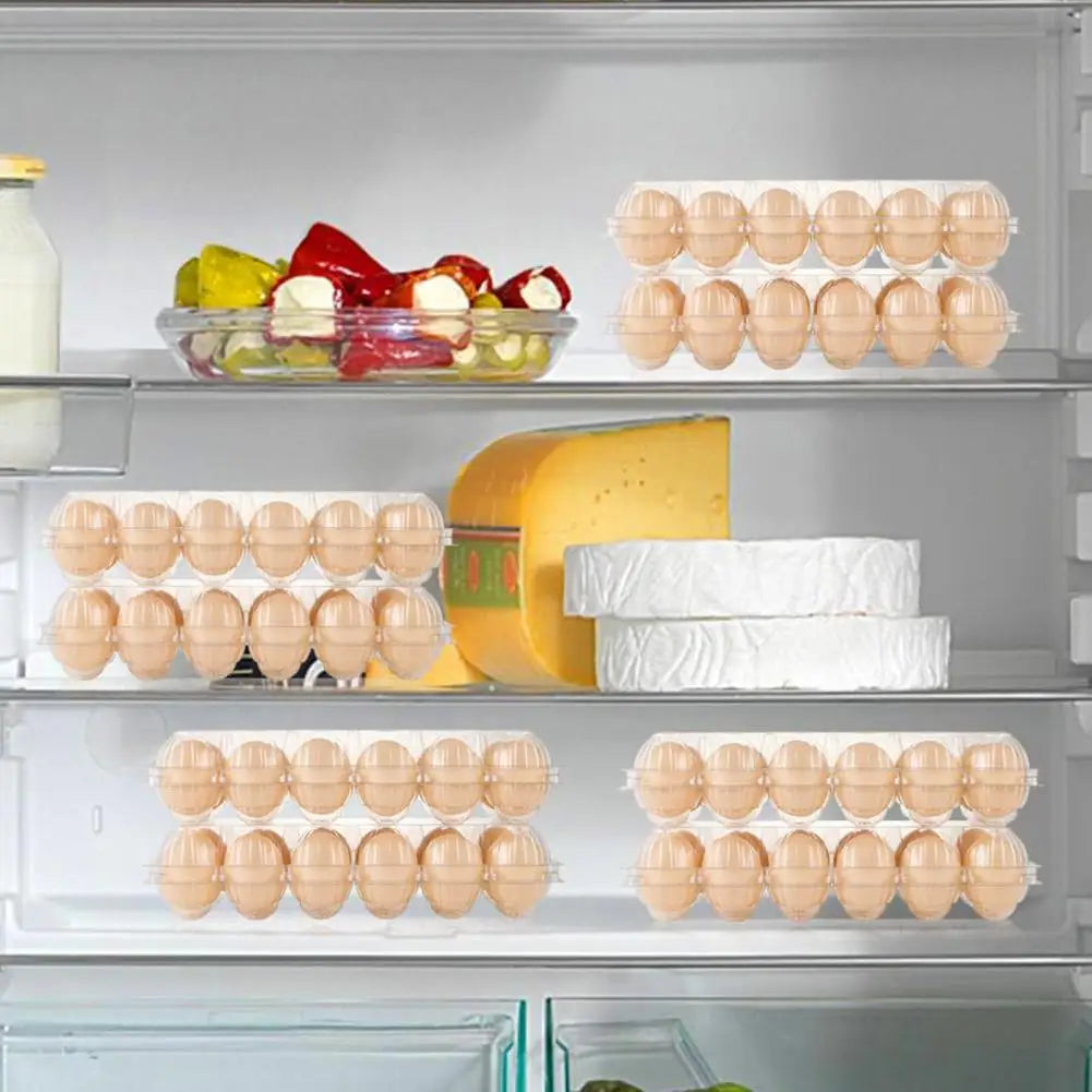 50pcs Egg Holder Plastic Cartons 12 Count Reusable