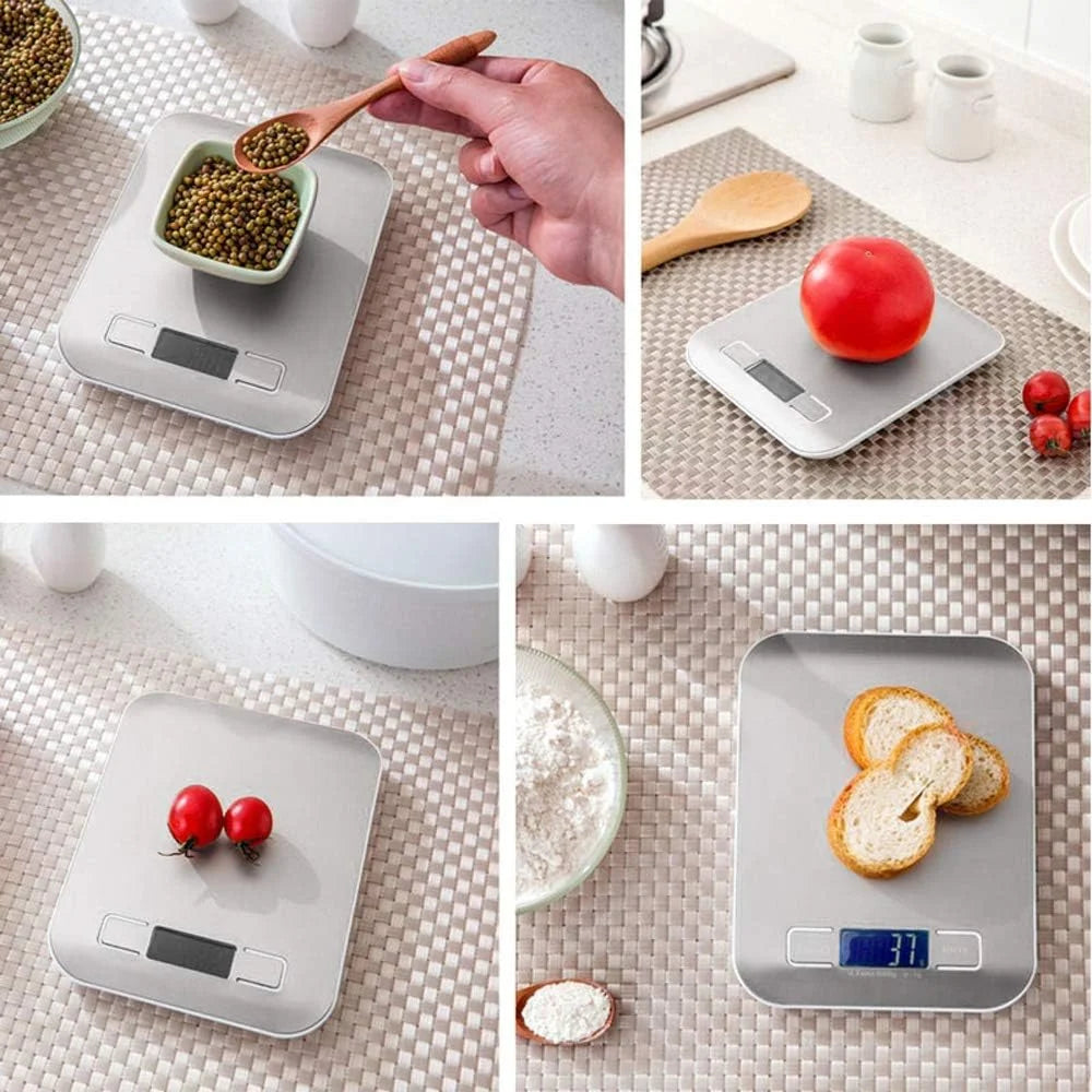 Digital Scale 10/5kg-1g Led Display Stainless Steel Panel
