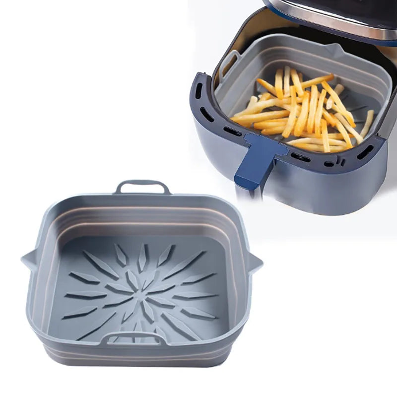 Silicone Air Fryers Liner Oven Baking Tray Square