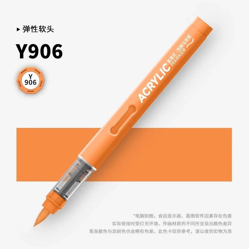 120/1 Colors Direct-Liquid Acrylic Brush Markers Pen Waterproof