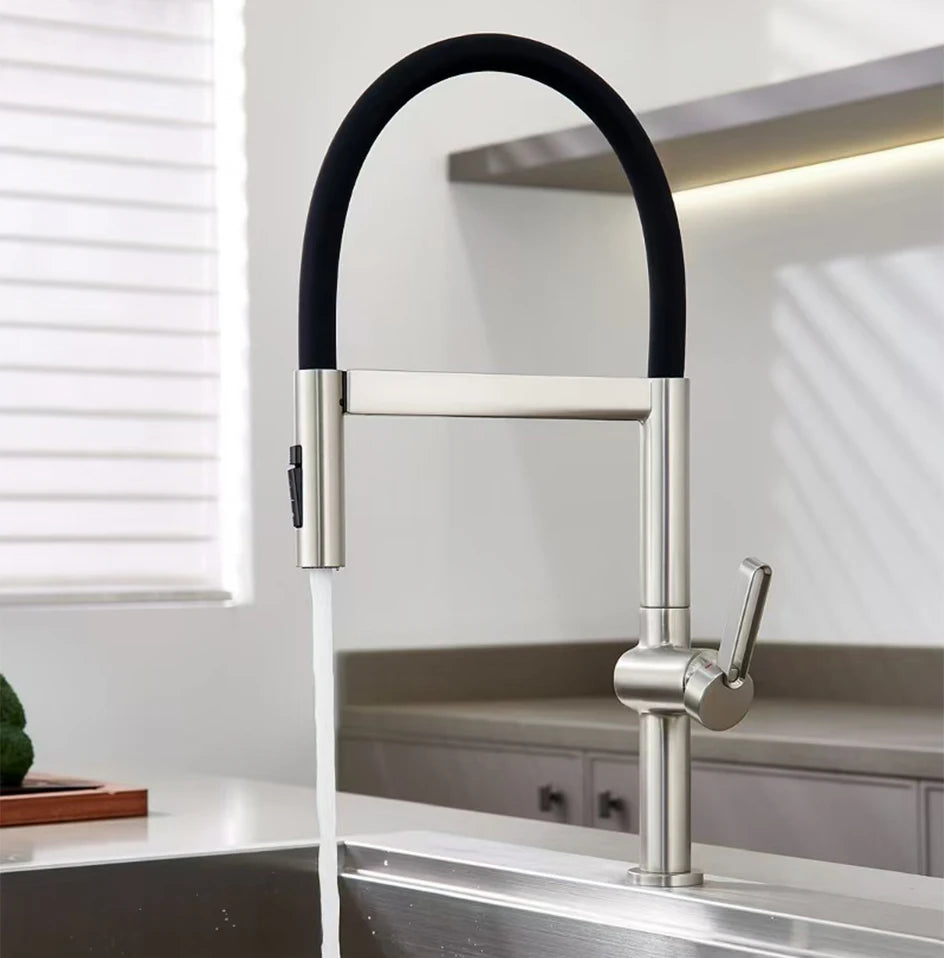 Vgx Brushed Faucet Sink Faucets Rubber Pull Down